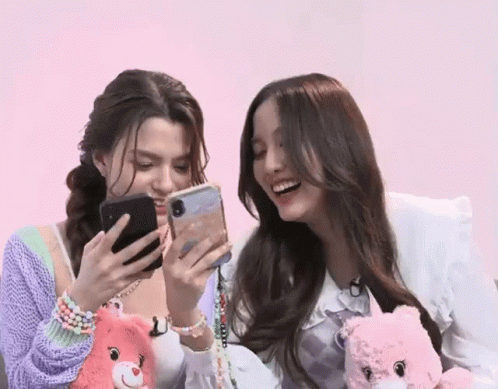 Laugh Together Look At Phone GIF