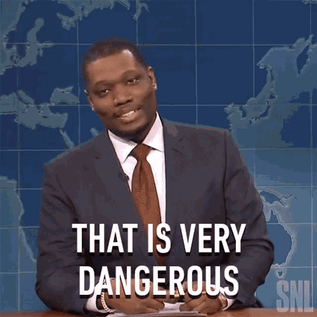 That Is Very Dangerous Saturday Night Live GIF - That Is Very Dangerous Saturday Night Live Snl Weekend Update GIFs