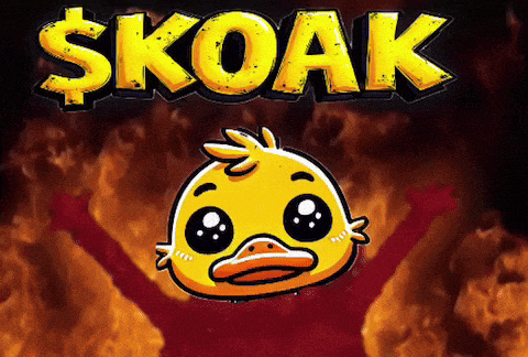a picture of a duck with the word skoak on it