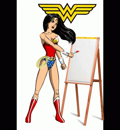 Wonder Woman Painting GIF - Wonder Woman Painting Incredibugs GIFs