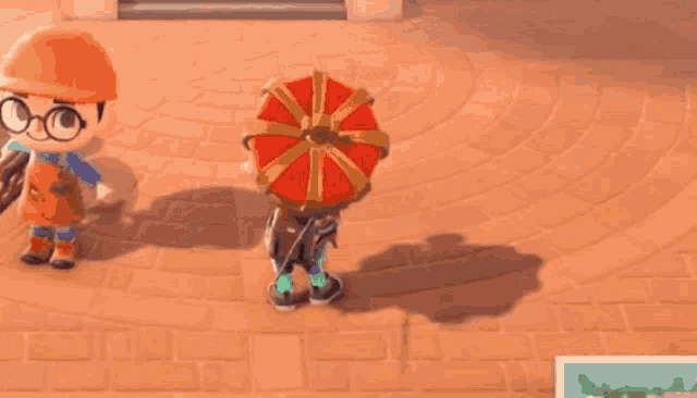 a cartoon character wearing a crown is carrying a large fish .