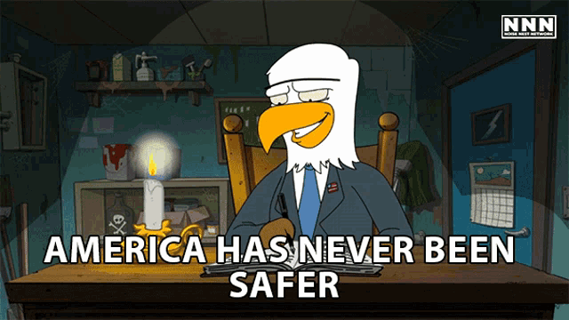 America Has Never Been Safer Than In The Hands Of President Ronald T Rump GIF - America Has Never Been Safer Than In The Hands Of President Ronald T Rump Party Wars GIFs