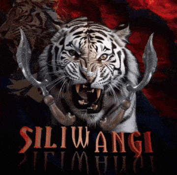 a picture of a tiger with the word siliwangi on the bottom right