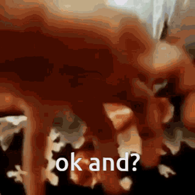 a close up of a person 's face with the words ok and written on the bottom