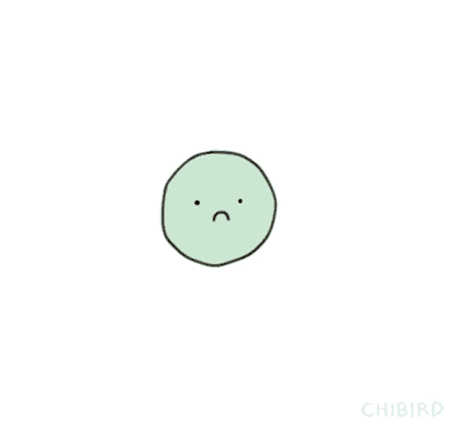 a drawing of a circle with a sad face and an arrow pointing at it