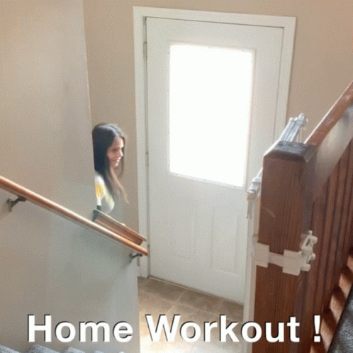 Home Workout Mary Avina GIF - Home Workout Mary Avina Stairs GIFs