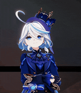 a girl with white hair and blue eyes is wearing a blue top hat