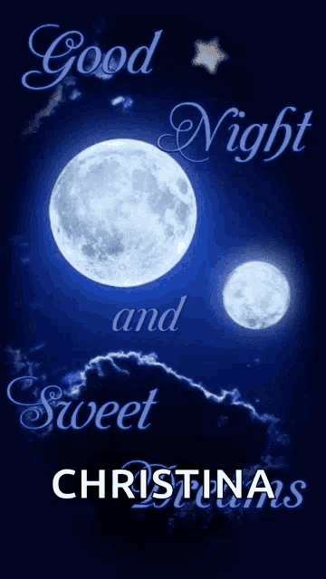 a poster that says good night and sweet christinas on it