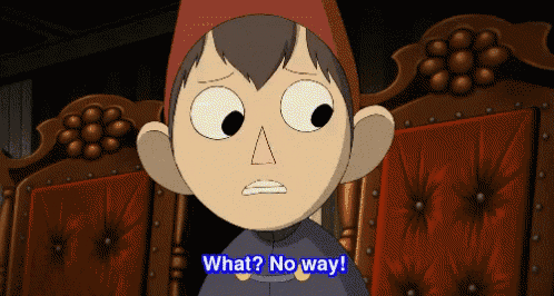 a cartoon character says what no way in blue