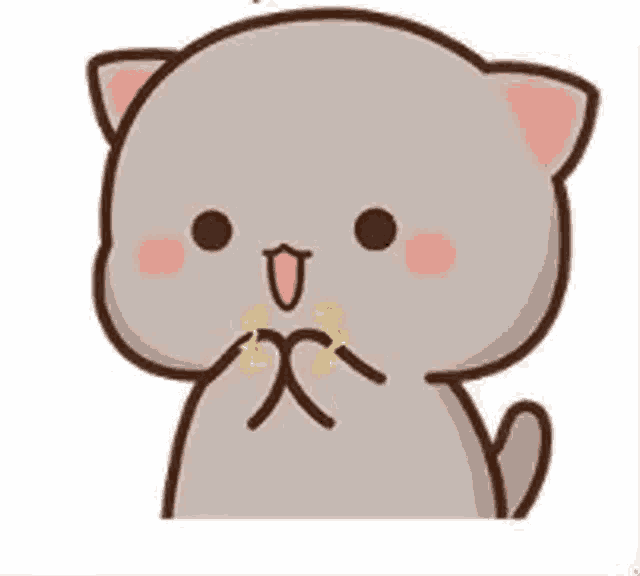 a cartoon cat is giving a thumbs up .