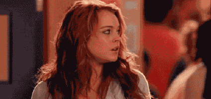 When Someone Trips And Then Looks Around To See If Anyone Noticed GIF - Mean Girls Lindsay Lohan Cady Heron GIFs