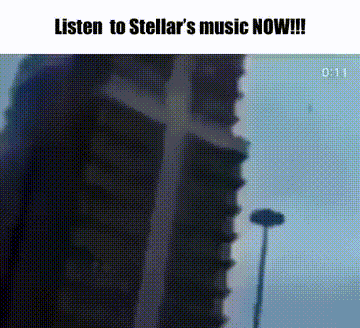 a screenshot of a video that says listen to stellar 's music now !