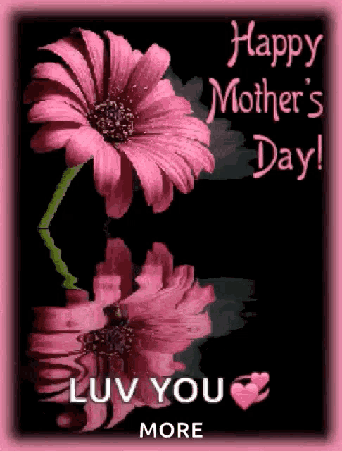 a mother 's day card with a pink flower and the words happy mother 's day