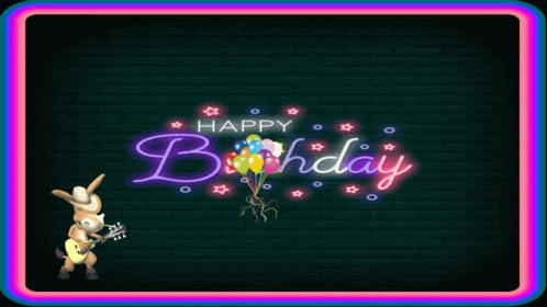 Happy Birthday Balloons GIF - Happy Birthday Balloons Guitar GIFs