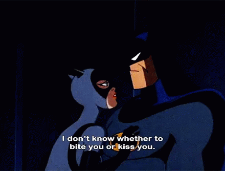 Batman Catwoman GIF - Batman Catwoman Bite Or Kiss GIFs