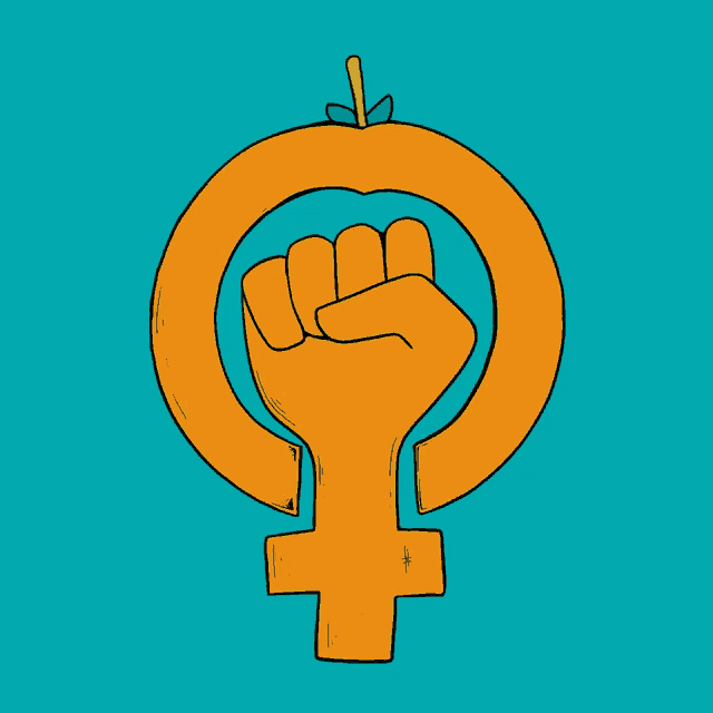 a logo for reproductive freedom women in georgia with a fist in the middle