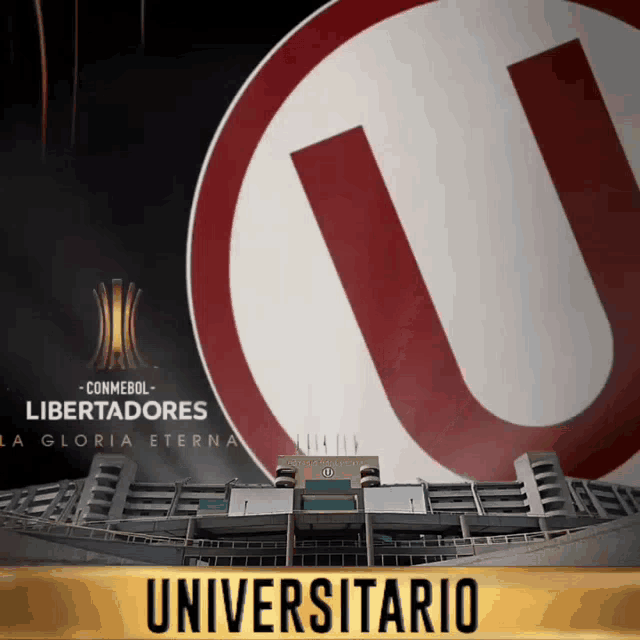 a poster for universitario with a large u in the middle