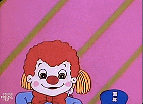 a cartoon of a clown with the words found footage fest below it