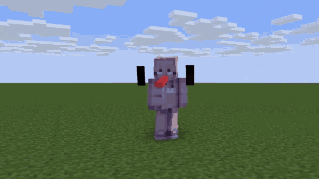 a close up of a minecraft character 's face with a red border