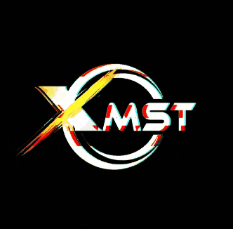 a logo for a company called xmst with a circle in the center