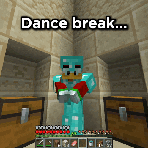 a screenshot of a video game with the words dance break on top