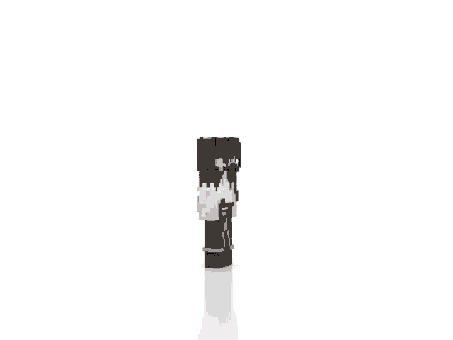 a minecraft character is standing on a white background