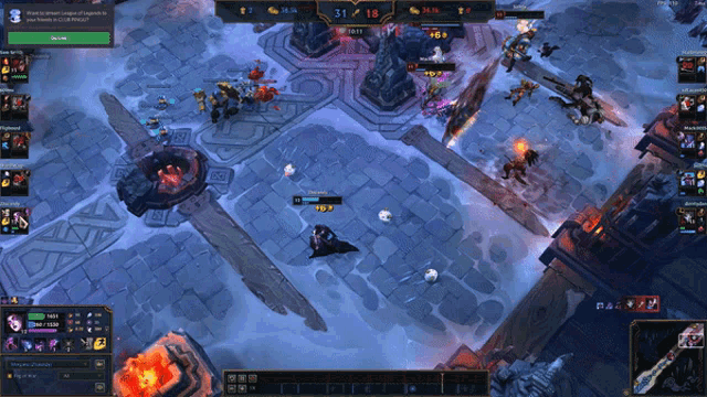 a screenshot of a video game showing the score 31 to 18