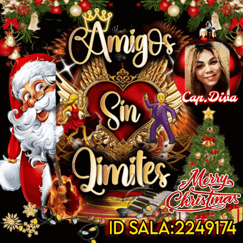 a poster that says amigos sin limites with a picture of a woman