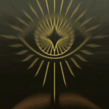 a drawing of an eye and a mustache with the letter x below