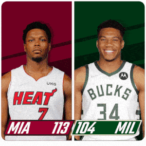 two basketball players from the heat and bucks