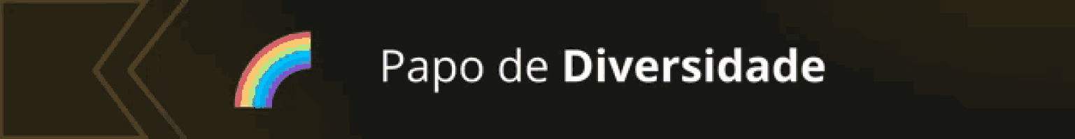 a banner with a rainbow and the words papo de diversidade on it