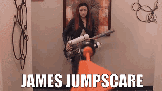 james jumpscare is written on the bottom of the screen