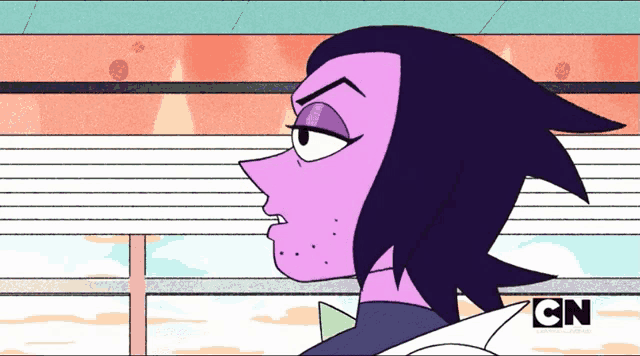 a cartoon character with cn written on the bottom right