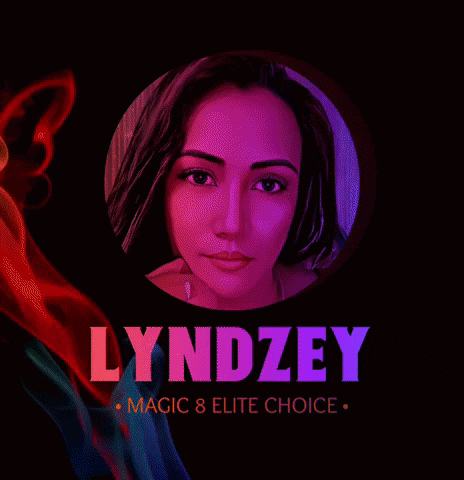 lyndzey magic & elite choice logo with a woman 's face in the center