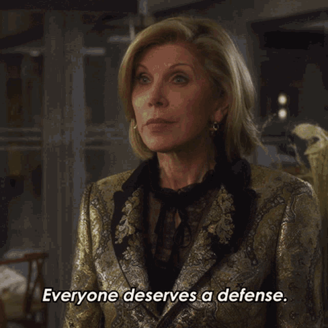 Everyone Deserves A Defense Just Not Everyone Deserves My Defense GIF - Everyone Deserves A Defense Just Not Everyone Deserves My Defense Diane Lockhart GIFs