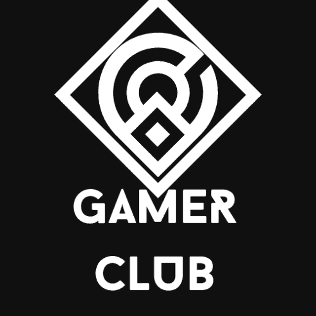 a logo for gamer club with a black background