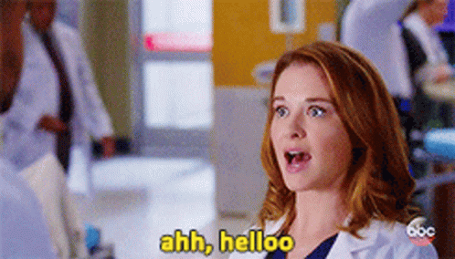 Greys Anatomy April Kepner GIF - Greys Anatomy April Kepner Ahh Helloo GIFs
