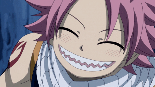 a cartoon character with pink hair and a tattoo on his arm