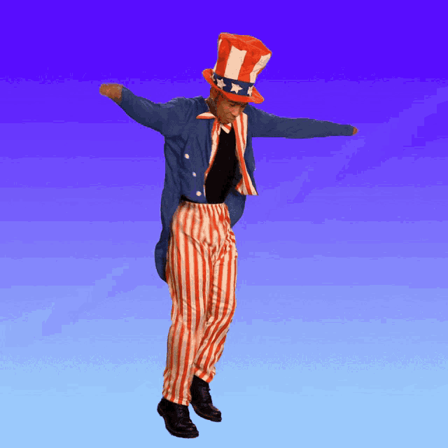 Uncle Sam Dancing Uncle Sam Costume GIF - Uncle Sam Dancing Uncle Sam Costume Lets Celebrate GIFs