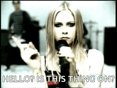 Avril Lavigne Mic GIF - Avril Lavigne Mic Tap GIFs