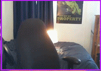 a bedroom with a sign that says property on it
