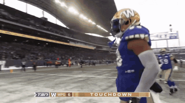a football game is being shown on tsn and the score is 6 to 6