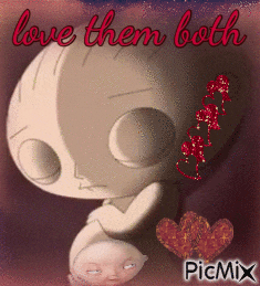 a picture of a person hugging another person with the words love them both above them