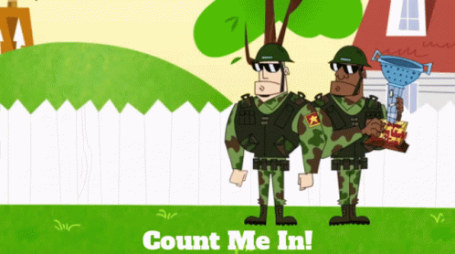 Johnny Test The General GIF - Johnny Test The General Count Me In GIFs