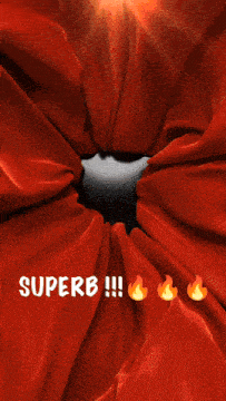 a red background with a gold emblem that says superb