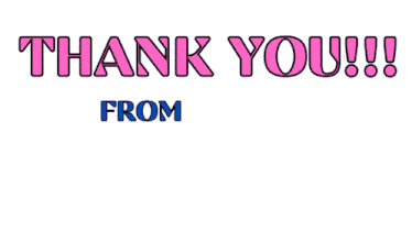 a colorful background with the words thank you from written on it