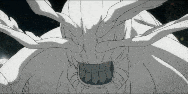 a drawing of a monster with a big mouth