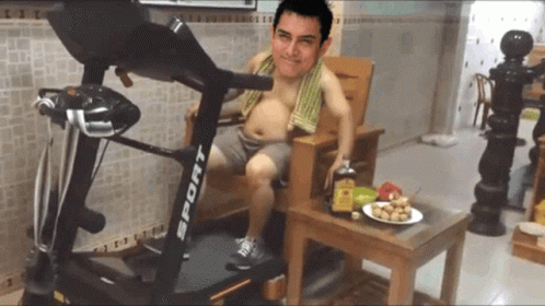 Aamir Khan Lazy GIF - Aamir Khan Lazy Treadmill GIFs