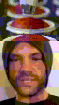 a man with a beard wearing a beanie looks at something