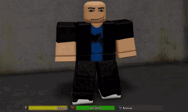 a roblox character says this is the hood in a speech bubble